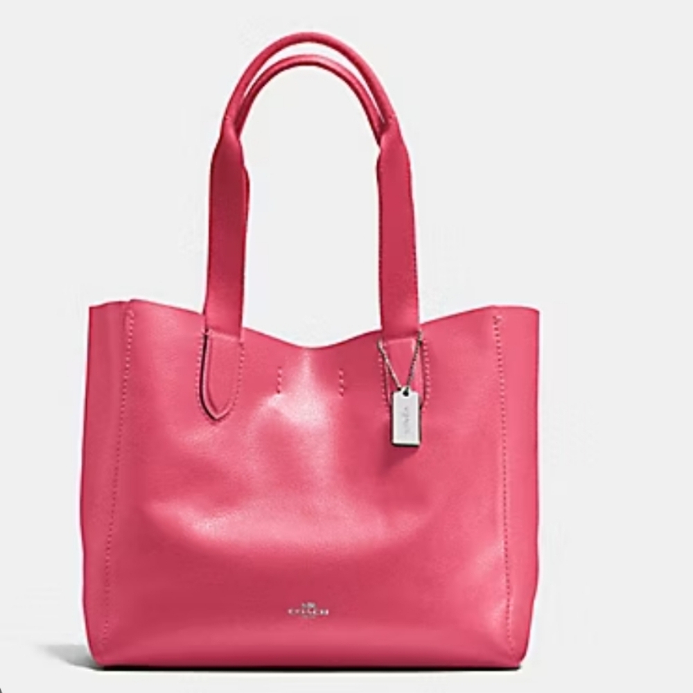Coach Coral Leather Tote Bag